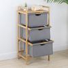 Cesta de Almacenamiento de Ropa Sucia para el Hogar Cesta de Bambú para Ropa Sucia de Baño Cesta Plegable de Estilo Nórdico para Ropa Sucia Estante de Almacenamiento