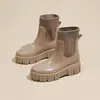 Zapatos de Lluvia de Moda Transfronterizos Calcetines Elásticos para Mujer Zapatos de Lluvia con Boca para Mujer Suela Gruesa Antideslizantes Zapatos de Goma para Cocina Combinan con Todo Impermeables Zapatos para Exteriores