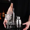 Juego de Coctelera de Acero Inoxidable Coctelera Herramientas para Hacer Cócteles Coctelera de Mano Utensilios Profesionales