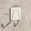 Ganchos fuertes de acero inoxidable con adhesivo para cocina y baño, colgadores de toallas y abrigos, percheros estables montados en la pared, no requiere taladrar