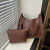 Bolso de mujer de moda transfronteriza con textura que combina con todo, bolso retro con cadena de color sólido, bolso de mujer, nuevo bolso de hombro con cadena debajo del brazo de primavera