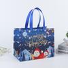 Bolsas Não Tecidas Dobráveis Estéreo de Natal Prensadas a Quente Ecológicas Bolsas de Mão Laminadas Prontas com Estampagem a Quente