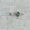 Liga Prata Xizang Contas Espaçadoras Vintage Prata Imitação Flor Rosa Pingente Cruzado DIY Atacado Pulseira Colar Acessórios de Vestuário
