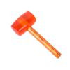 Martillo de goma con mango de madera a prueba de golpes, herramienta de decoración para instalación de pisos de baldosas, martillo de goma de alta elasticidad transparente