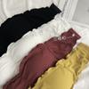 Top Tubinho Tomara que Caia Cor Pura Sem Alças Sem Aro Push-Up Costas Lindas Antiderrapante Anti-Exposição para Estudante de Primavera e Verão