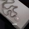 Collar vintage de Spice Girl con diseño de carita sonriente de Hip Hop, estilo ins para chicas, accesorios transfronterizos de alta calidad.
