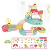 Bebé Verano Niños Pista de Juego Acuático Ensamblaje Tobogán Música Carrusel Juguete para Baño Interacción Padre-Hijo