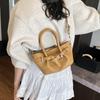 Bolsa Retrô Estilo Coreano Feminina 2025 Verão Nova Bolsa Cesta de Legumes Balde Moda High-End Transversal Bolsa Sogra