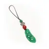Wang Tao Flor Raposa Pequena Pingente de Corrente para Celular Ágata Natural Calcedônia Pingente de Pen Drive Pingente para Bolsa de Mulher Chaveiro Venda por Atacado