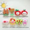 Aldea de Manzanas de Resina Brillante Valla Cesta de Flores Camino de Frutas Marca Joyería Accesorios Gel de Crema para el Cabello DIY Accesorios Hechos a Mano
