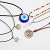 Set de 6 Piezas de Collares de Estilo Étnico Retro Estrella Sol Ojo Multicapa Elegantes Exagerados Estilosos Europeos y Americanos Collares de Nicho