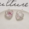 Estilo coreano, creativo, luminoso, esmalte, amor, cristal, flor, bricolaje, todo a juego, joyería, collar, colgante, accesorios para mujer