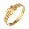 Pulsera Lele Jewelry Transfronteriza Forma de Corazón 3D Acero Inoxidable 304 Recubrimiento al Vacío Oro de 18 Quilates Estilo Simple