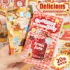 Libro de Pegatinas Deliciosas Cortadas a Mano Yuxian, Material de Decoración para Diario Sin Cortar Estilo Japonés Postre