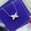 Colar de Cruz Shangjia Branco Branco Elegante Fresco High-end Moda All-match Rose Gold Presente de Corrente de Clavícula Feminina