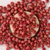 Contas de madeira gravadas multicoloridas, contas soltas para DIY, contas redondas de madeira listradas para pulseiras e colares, acessórios para joias feitas à mão com contas atacado