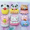 Comedor de Pastel Animal Gato Resina Accesorios Llavero Horquilla Pegamento Crema Funda para Teléfono Móvil Vaso de Agua Calcomanía Accesorios de Papelería