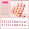 Unhas Postiças São um Item de Venda Quente Transfronteiriço para o Dia dos Namorados, Apresentando Tons Suaves de Rosa Névoa, Amêndoa Nude e Estilos Minimalistas de Cor Sólida, com Pontas de Unha Removíveis