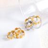 Anillo de círculo con forma de lazo de personalidad europea y americana, anillo, trabajador de oficina, joyería de moda que combina con todo, joyería para niñas