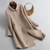 Nuevo abrigo elegante de lana doble faz talla grande para mujer, diseñado para madres y damas elegantes, con un corte holgado y extragrande