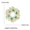 Broche de guirnalda de espiga de trigo con circonita estilo coreano, pin de solapa elegante y moderno para chaqueta de traje de mujer, broche de solapa al por mayor