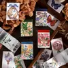 Livro de Adesivos Infeelme, Série Flor Bebida, Lindos Materiais de Decoração para Diário com Flores e Borboletas, 50 Folhas Incluídas