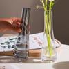 Estilo Ins Lujo Ligero Simple Jarrón de Vidrio Transparente Arreglo Floral Cultivo en Agua Flores Verdes Plantación Pequeños Adornos de Jarrón Estilo Nórdico para Sala de Estar
