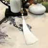 Venta Directa de Fábrica Colgante de Borla de Trébol de Cuatro Hojas Cloisonné Estilo Chino Hanfu Botón a Presión Línea Fina Borla Vertical Accesorio