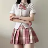 Original Genuino Gris Carbón Uniforme Jk Seda Negra Puro Deseo Cintura Sexy Traje de Camisa Perro Corto Jk Falda Caliente Verano