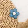 Estilo Coreano Azul Floral Fresco Ins Cuadros Mezclilla Azul y Rojo Tela Accesorios para el Cabello Bolsa Lazo Decoración Accesorios