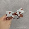 Original estilo coreano doce marrom polka dot arco cabeça corda alta elástica multi-vertente não é fácil de quebrar elástico corda de cabelo anel de cabelo
