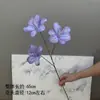 Flores Artificiais para Casamento, Lírios de 3 Cabeças com Impressão em Seda Colorida, Flores Artificiais para Decoração de Casamento e Hotel, Fabricantes Atacado