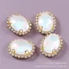 Rhinestones Quadrados de Garra de Gelatina Mocha Oval Acessórios DIY Acessórios para Roupas Acessórios para Cabelo Vestido de Noiva Materiais para Sapato Clog