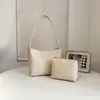 Bolso Cubo Tejido Simple Nuevo de Verano 2026, Moderno y Elegante, Bolso de Mano de Nicho para el Trabajo, Bolso de Hombro Casual para el Día a Día