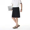 Shorts Soltos de Linho Lyocell Tencel Estilo Old Money para Homens, Calça de Cinco Pontos Respirável Fina de Verão de Luxo