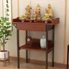 Mesa de Oferendas Doméstica, Altar Budista, Nicho Budista, Mesa de Oferendas do Deus da Riqueza, Armário Budista, Armário de Pé em Madeira Maciça, Mesa de Oferendas ao Buda, Prateleira para Porta-Incensos, Simples e Moderno