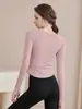 Traje Deportivo para Mujer Manga Larga Hombro Hueco Cintura Alta Pantalones de Yoga Adelgazantes Secado Rápido Transpirable Ropa de Fitness Estilo Femenino Ropa de Mujer
