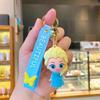 Llavero creativo de dibujos animados de la serie Frozen para mujer, lindo llavero de anillo con colgante para coche de muñeca de epoxi al por mayor