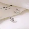 Brinco de zircônia com design de diamante geométrico versão coreana de brincos compactos simples com personalidade moda cor de proteção ambiental galvanoplastia atacado de fábrica