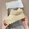Botas de Nieve Gruesas Forradas de Borrego Peludo Engrosadas para Mujer 2026 Invierno Nuevas Slip-on Versátiles Birkenstock Zapatos Cálidos de Algodón