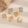 Estilo Ins Diseño de Nicho Anillo Abierto de Acero de Titanio Moda para Mujer Versátil Simple Anillo de Acero Inoxidable que No se Desvanece Pulsera