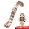 Adequado para Pulseira de Relógio Masculino Patek Philippe Nautilus 5711/1A010 Boca Curva 13mm Aço Inoxidável em Estoque