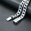 Pulseira Masculina Corrente Cubana Trançada Simples Chicote de Cavalo Estilo Punk Retrô com Design Único, Joia de Hip-Hop Tendência de Nicho