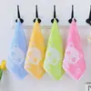 Toalha Quadrada de Algodão Puro, Toalha Infantil, Toalha para Bebê sem Cabelo, Toalha de Algodão Absorvente Fofa de Desenho Animado para Jardim de Infância