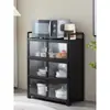 Aparador Vitrina Gabinete de Cocina para el Hogar Gabinete Multifuncional para Té Gabinete de Aleación de Aluminio Gabinete de Almacenamiento Gabinete Organizador