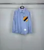 Camisa Masculina/Feminina Casual Confortável de Manga Longa com Listras Coloridas e Bolso, Lançamento de Início de Primavera, Direto da Fábrica TB