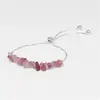 Joyería europea y americana nueva venta caliente pulsera de cadena ajustable pulsera de grava de cristal natural regalo pequeño fresco damas