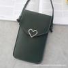 Novo estilo de bolsa feminina transversal simples e pequena, à prova d'água, com fivela, porta-moedas, transparente, em PVC, com tela sensível ao toque, para celular