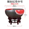 Tanque de Agua para Flores para Cultivar Nenúfares, Tanque de Peces Hidropónico para Acuicultura, Macetas de Cerámica, Barril Profundo de Loto Antiguo de Gran Diámetro Tanque Feng Shui