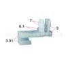 69759-0C010 adequado para Toyota Sequoia trava de porta do carro controle central haste de tração trilho fecho de trinco gancho de empurrar e puxar